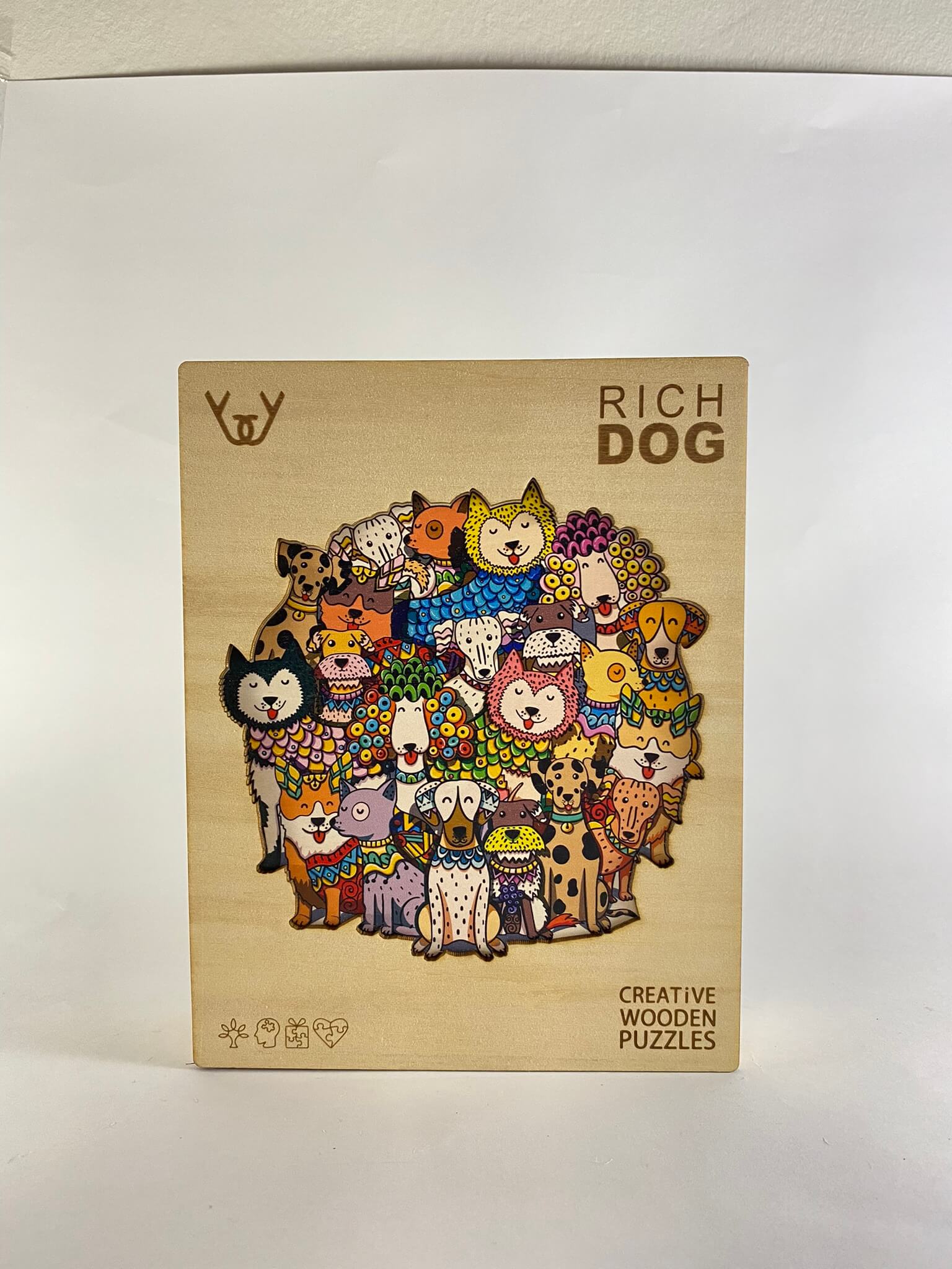 Dřevěné puzzle – Rich Dog