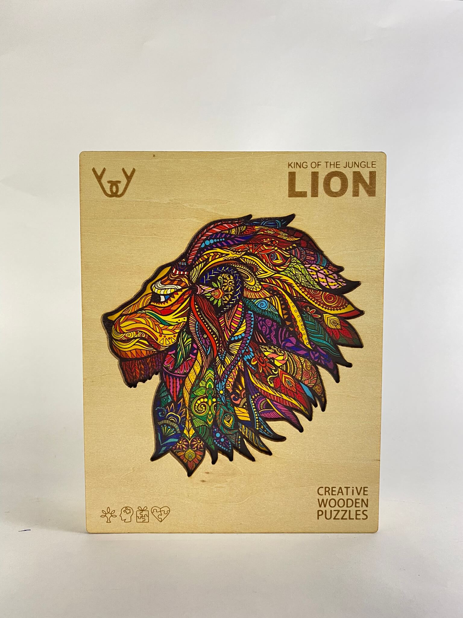 Dřevěné puzzle – King of the jungle (lev)