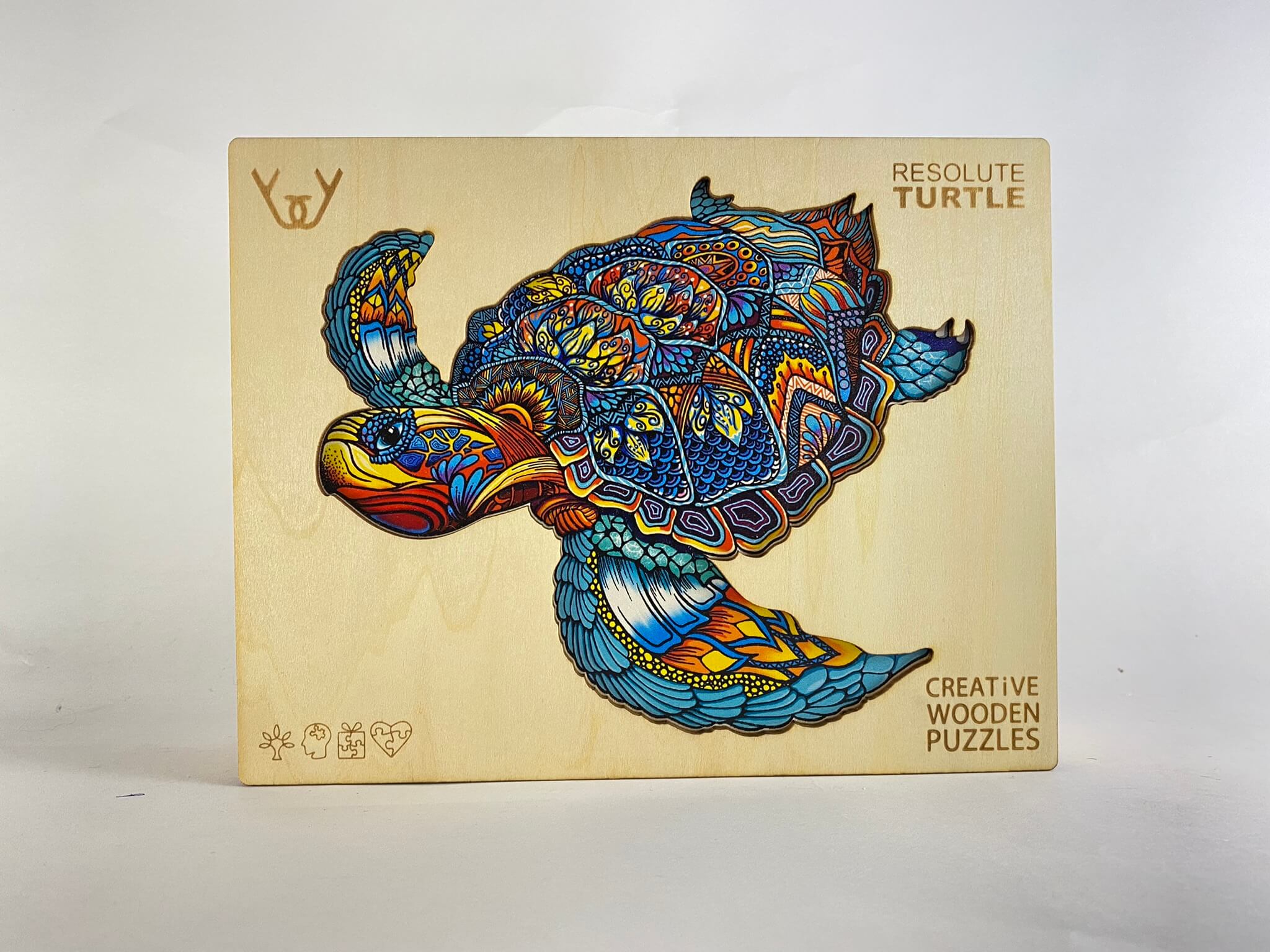 Dřevěné puzzle – Resolute Turtle (želva)