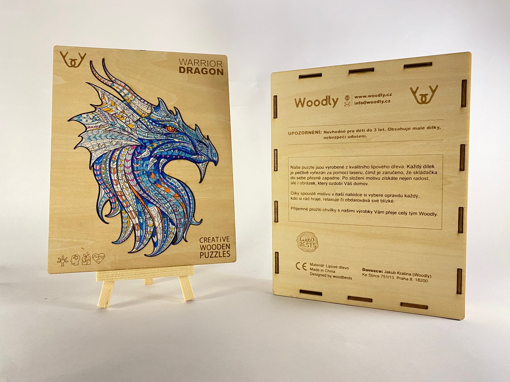 Dřevěné puzzle – Warrior Dragon (drak)