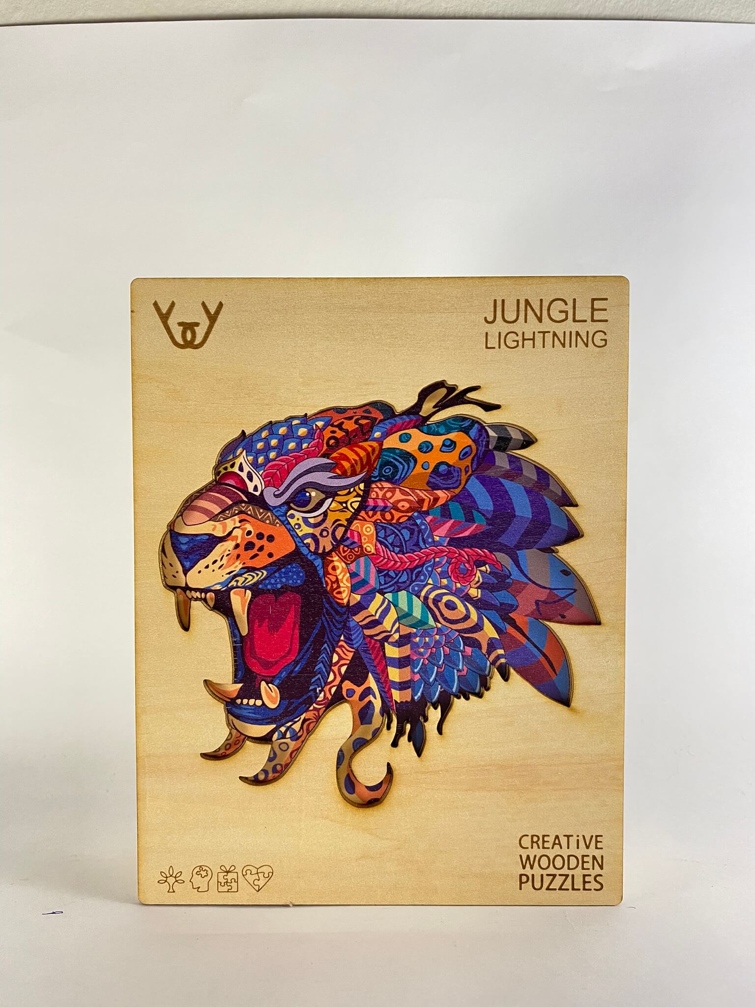 Dřevěné puzzle – Jungle Lightining (panter)