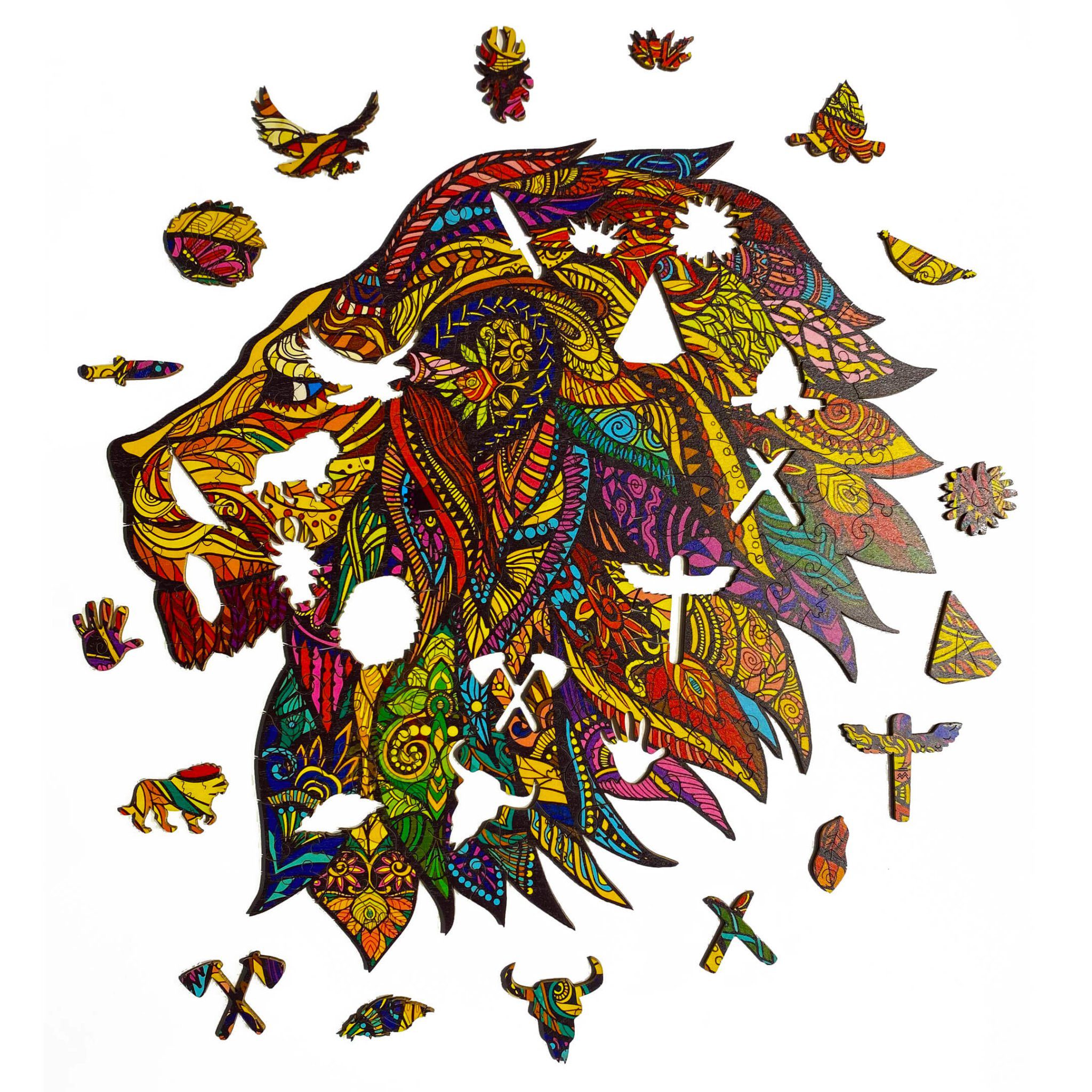Dřevěné puzzle – King of the jungle (lev)