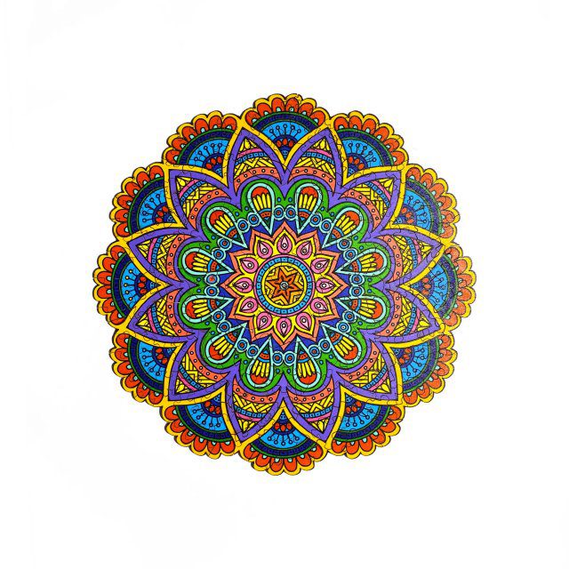 Dřevěné puzzle mandala