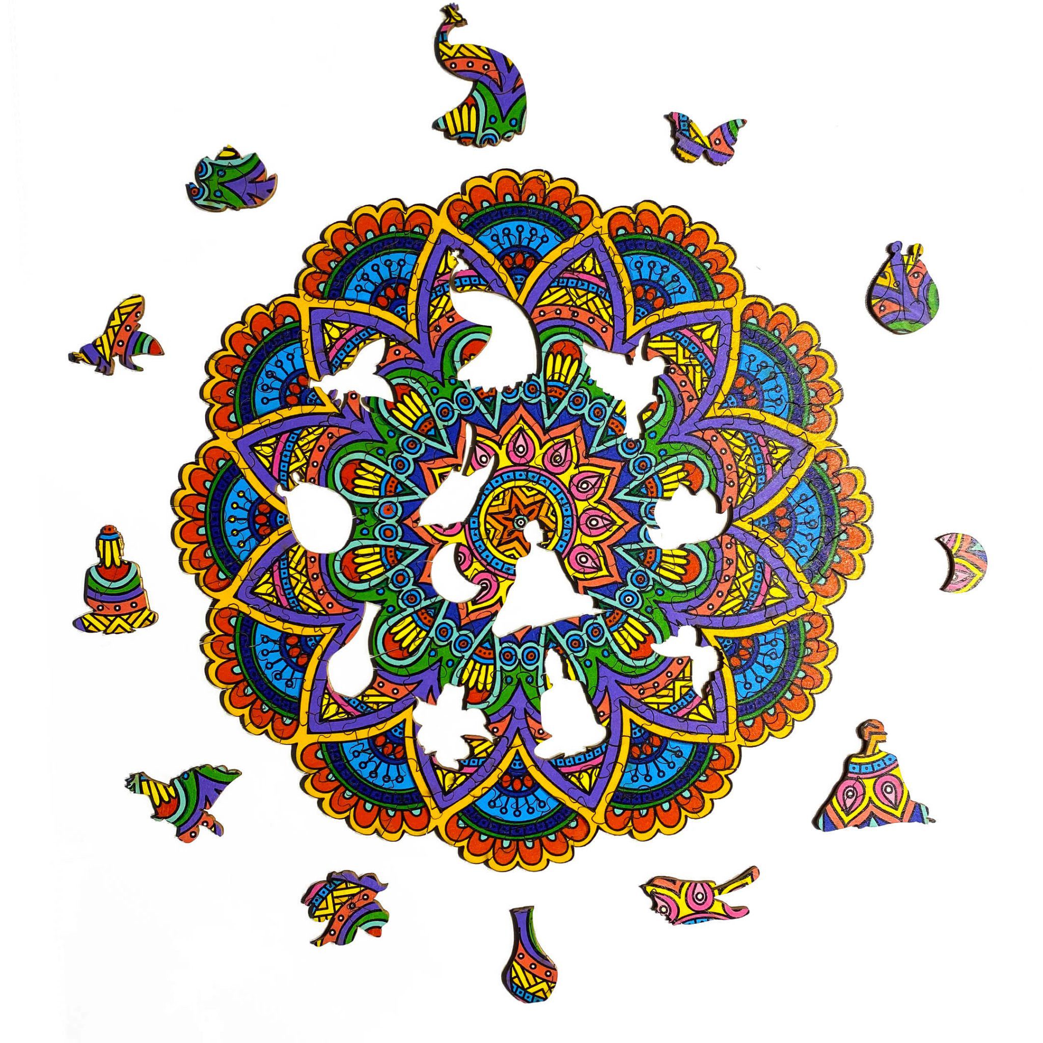 Dřevěné puzzle – Mandala