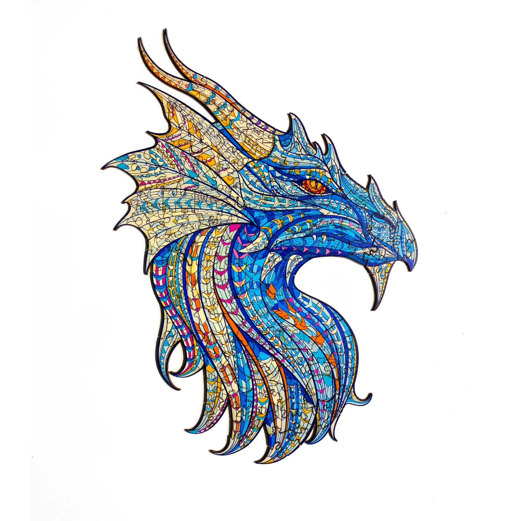 Dřevěné puzzle – Warrior Dragon (drak)