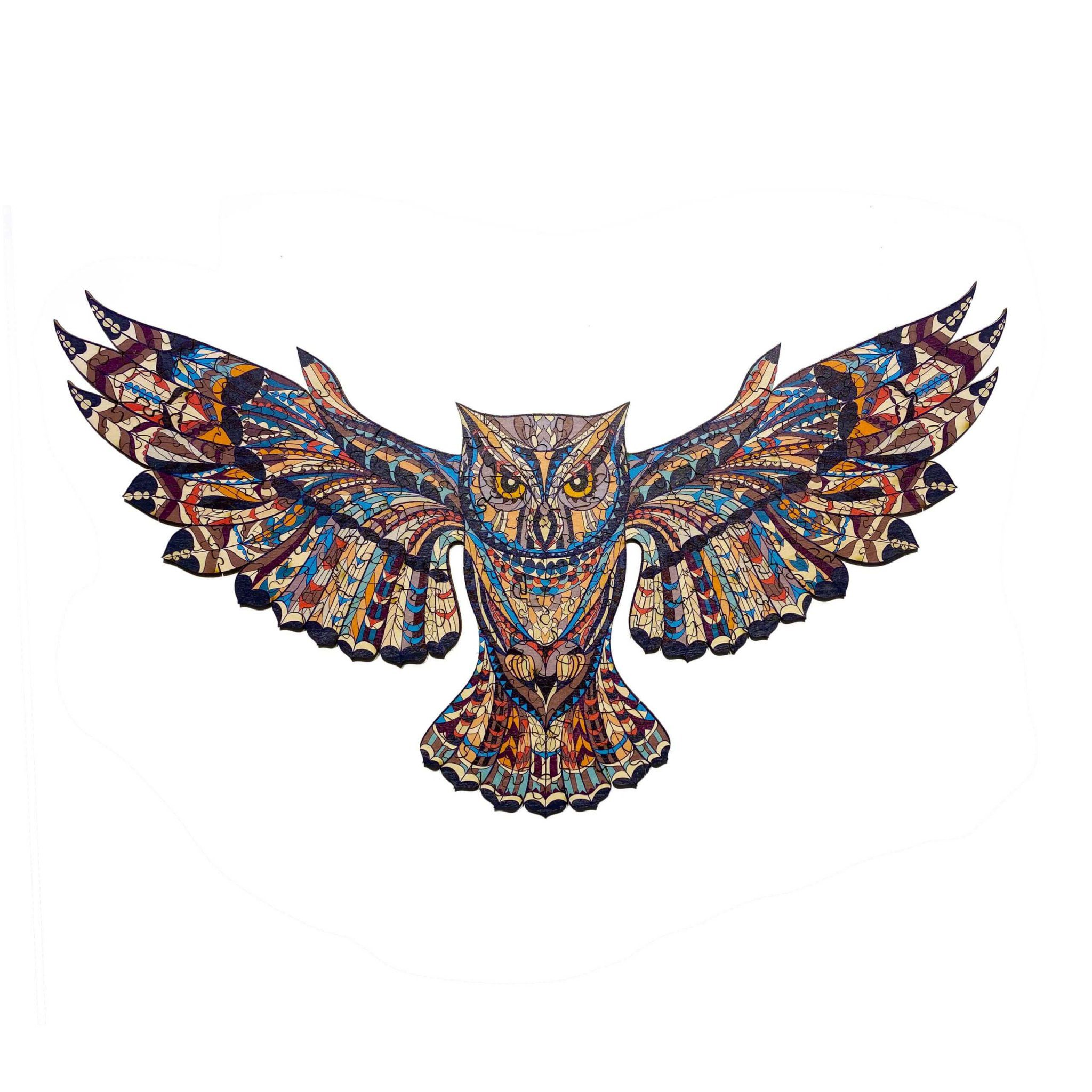 Dřevěné puzzle – Wise Owl (sova)