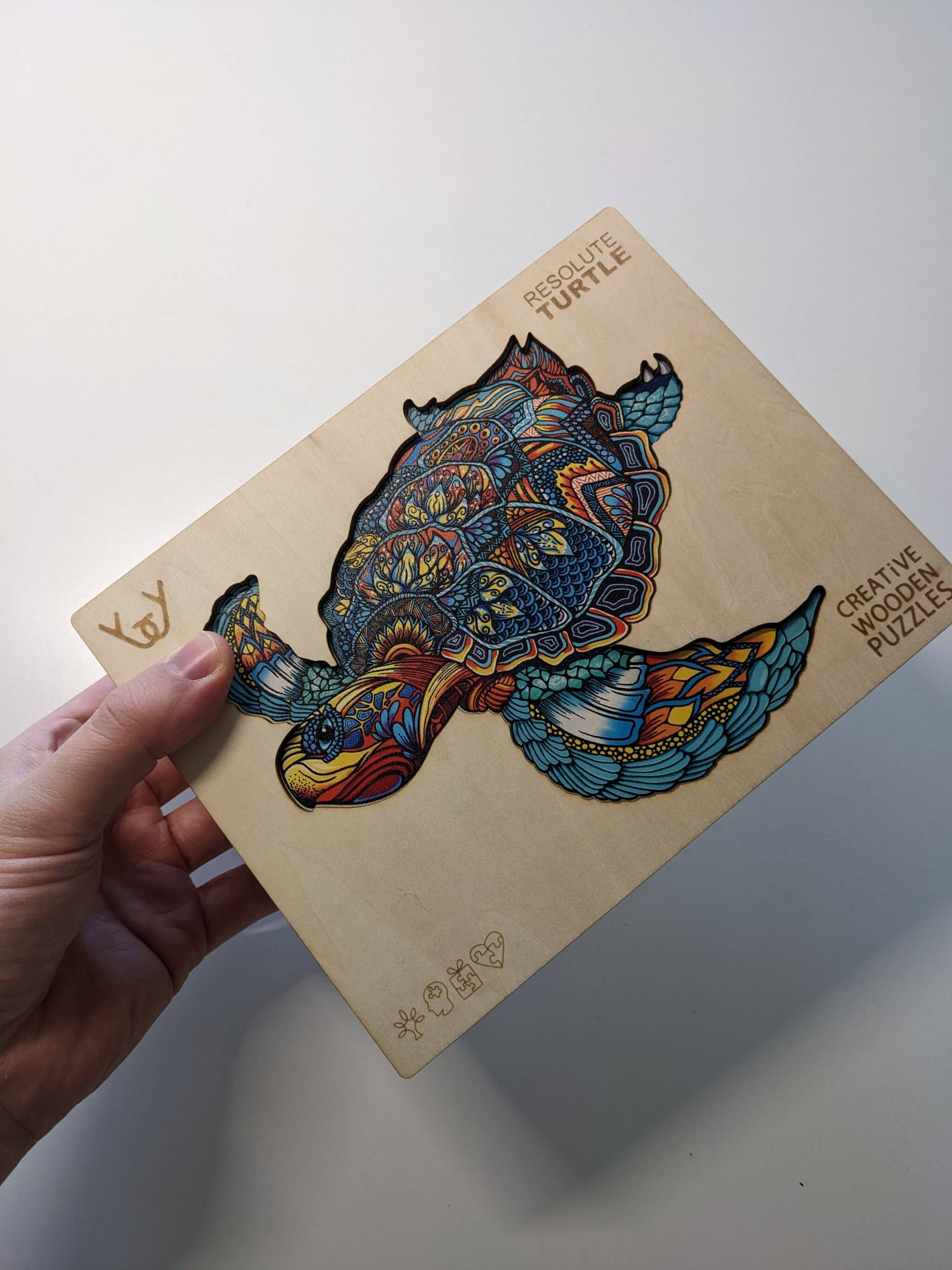 Dřevěné puzzle – Resolute Turtle (želva)