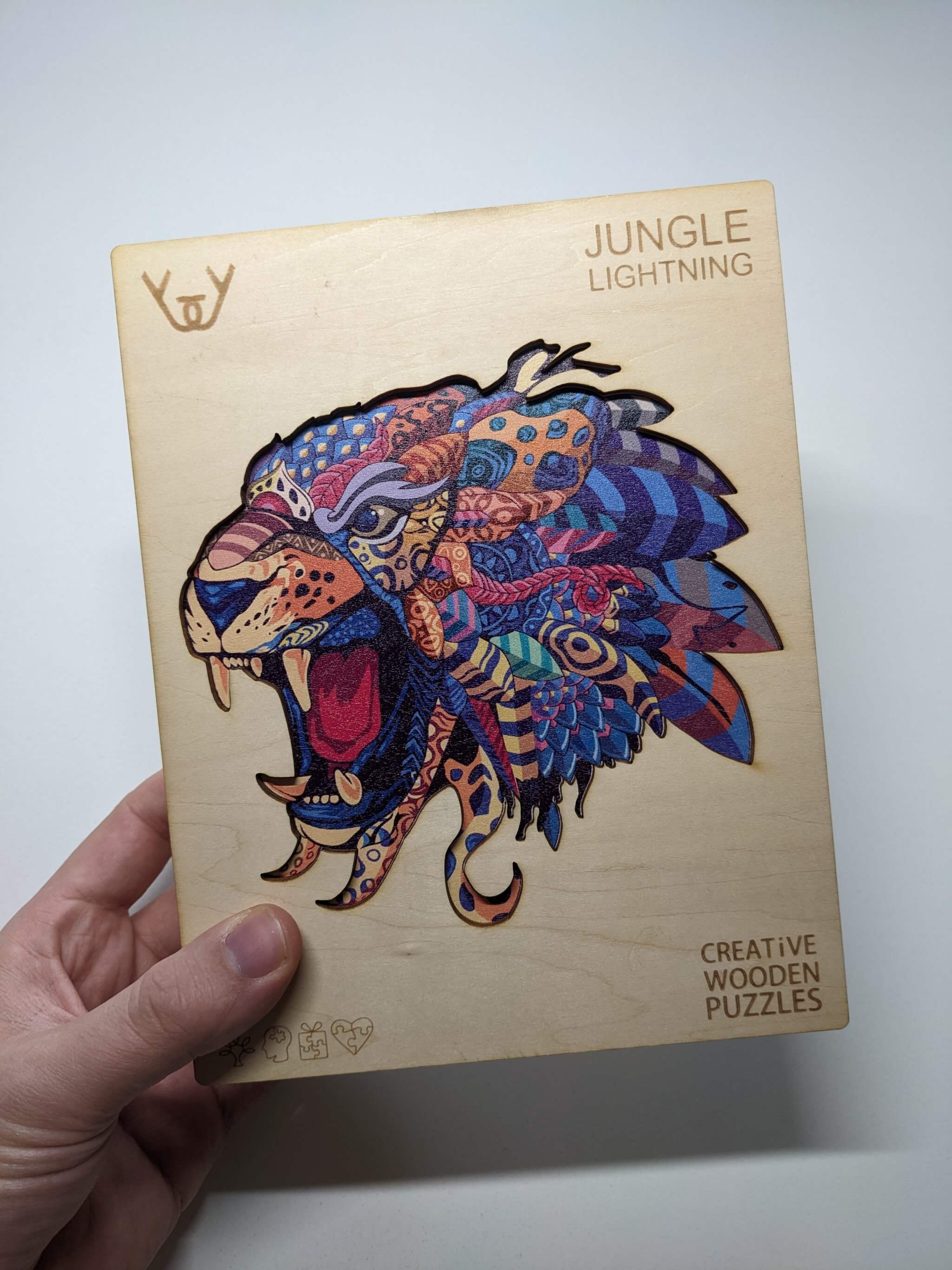 Dřevěné puzzle – Jungle Lightining (panter)