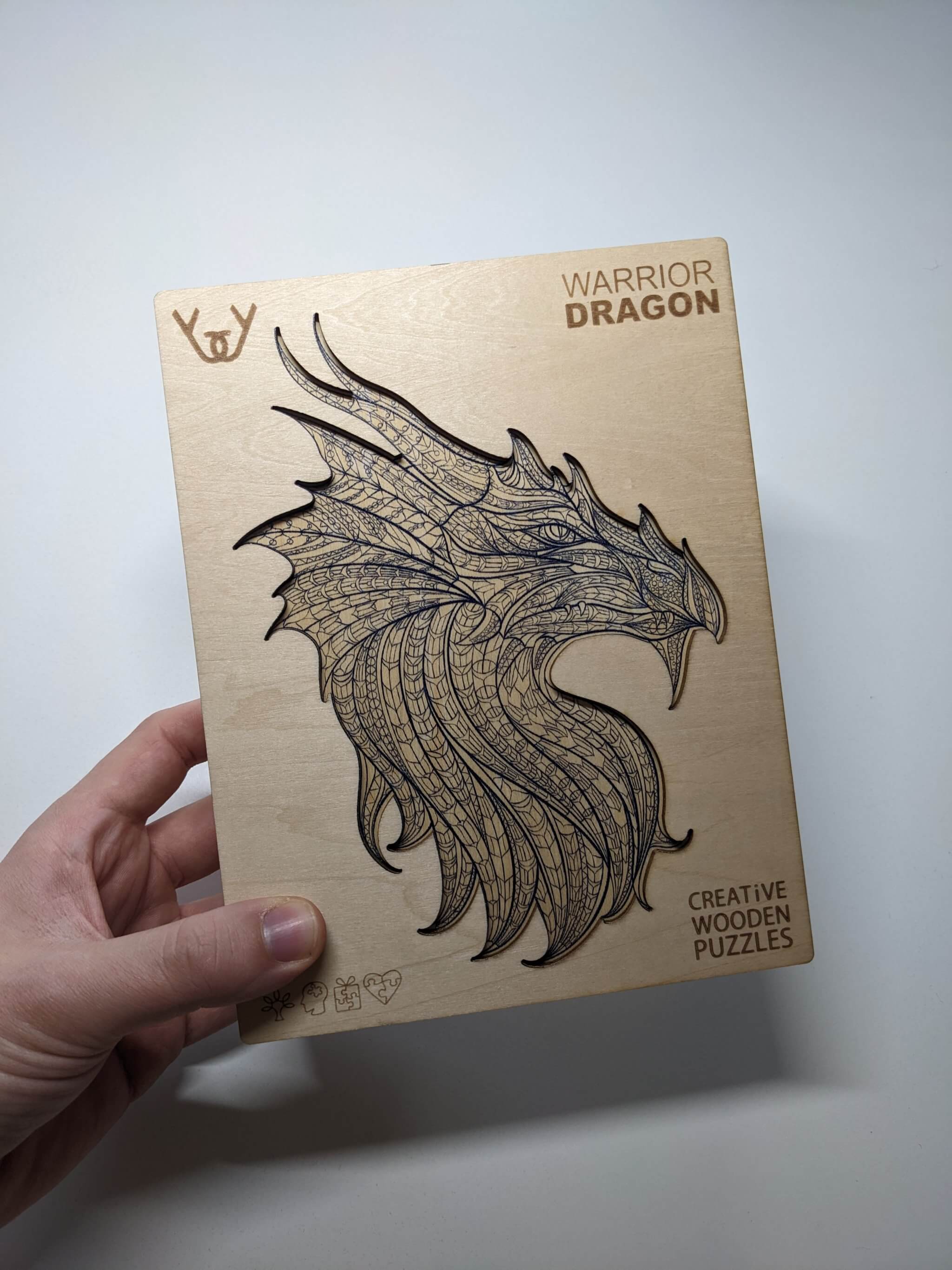 Dřevěné puzzle – Warrior Dragon (drak)