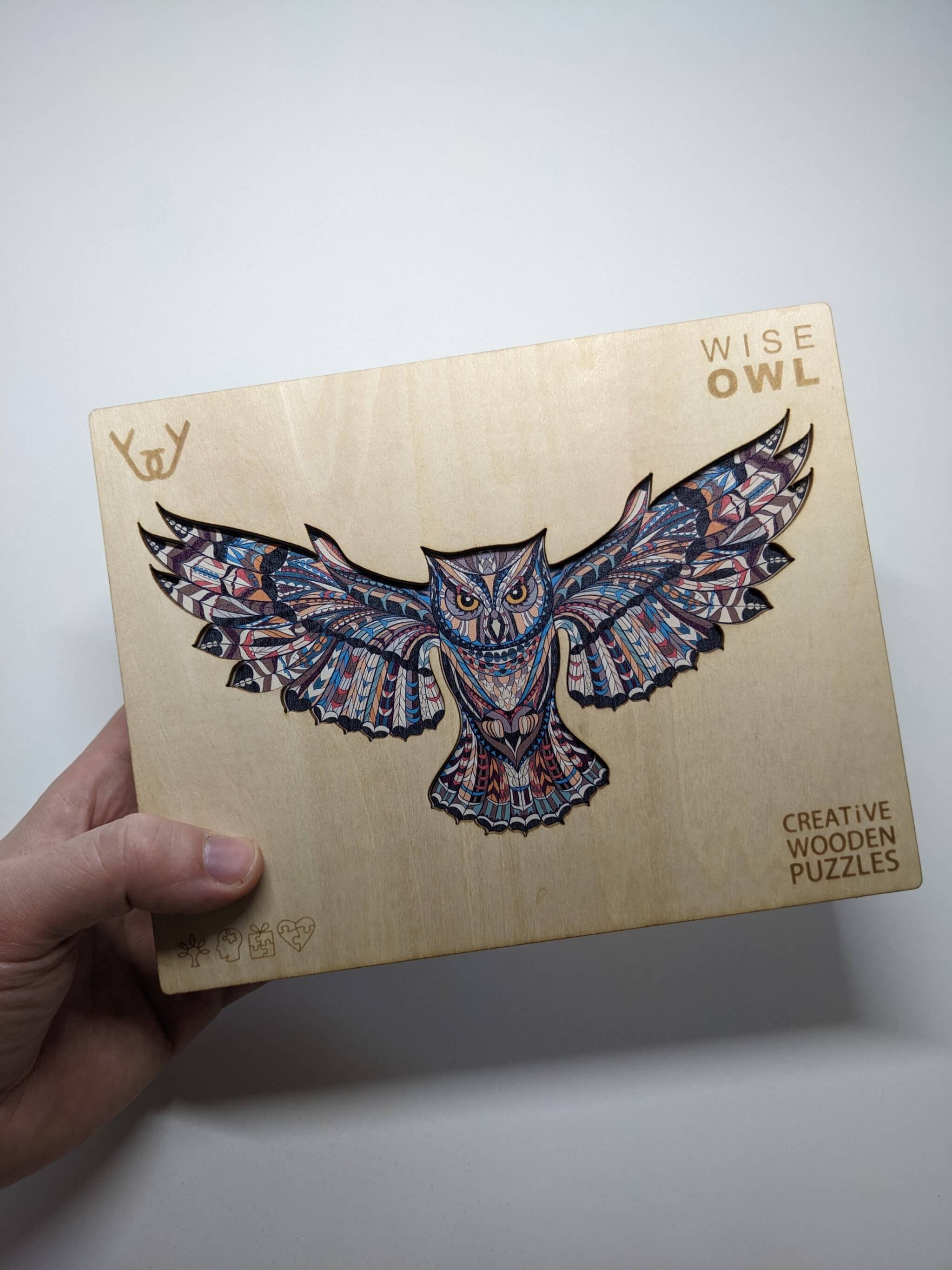 Dřevěné puzzle – Wise Owl (sova)