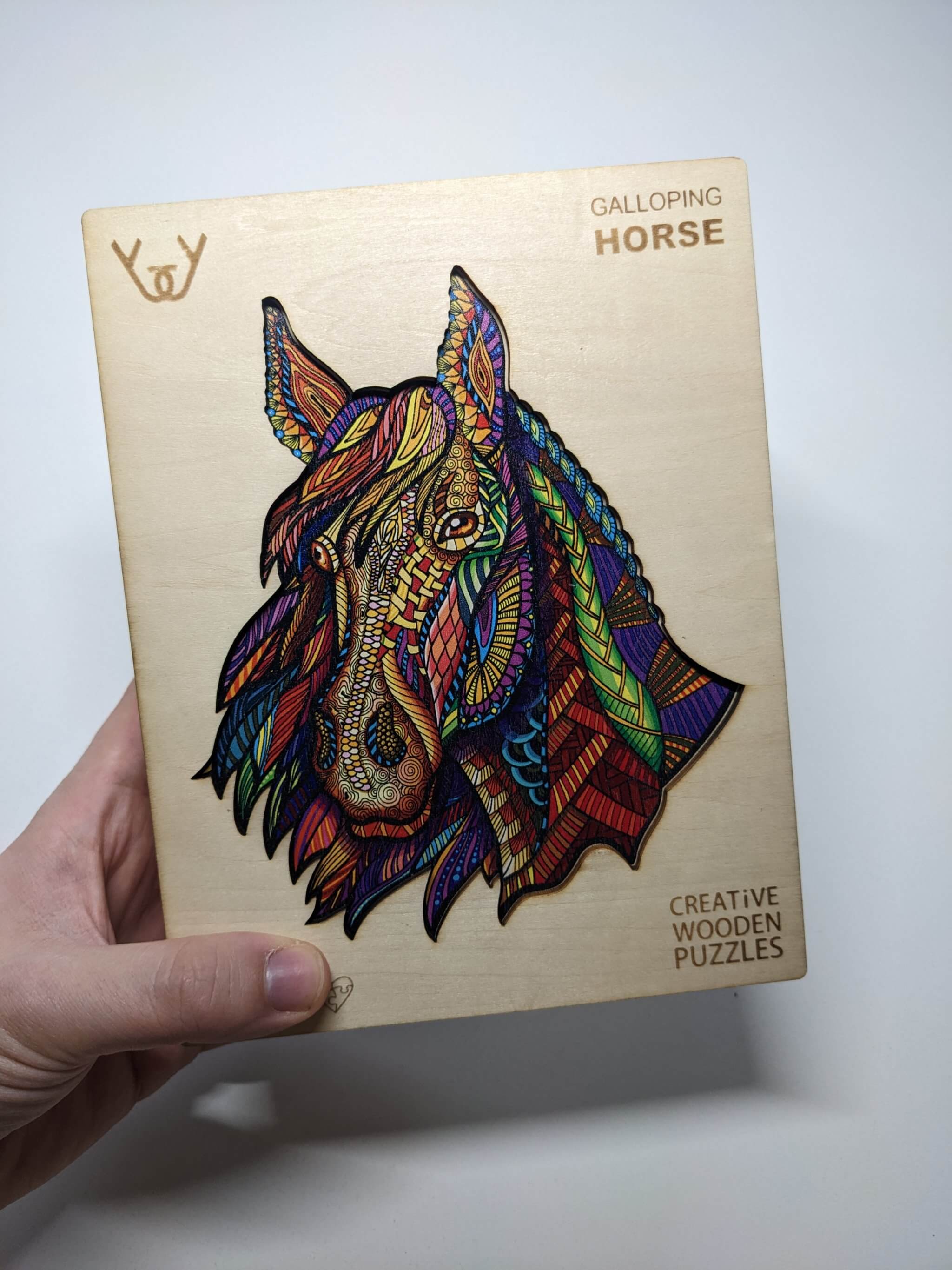 Dřevěné puzzle – Galloping Horse (kůň)